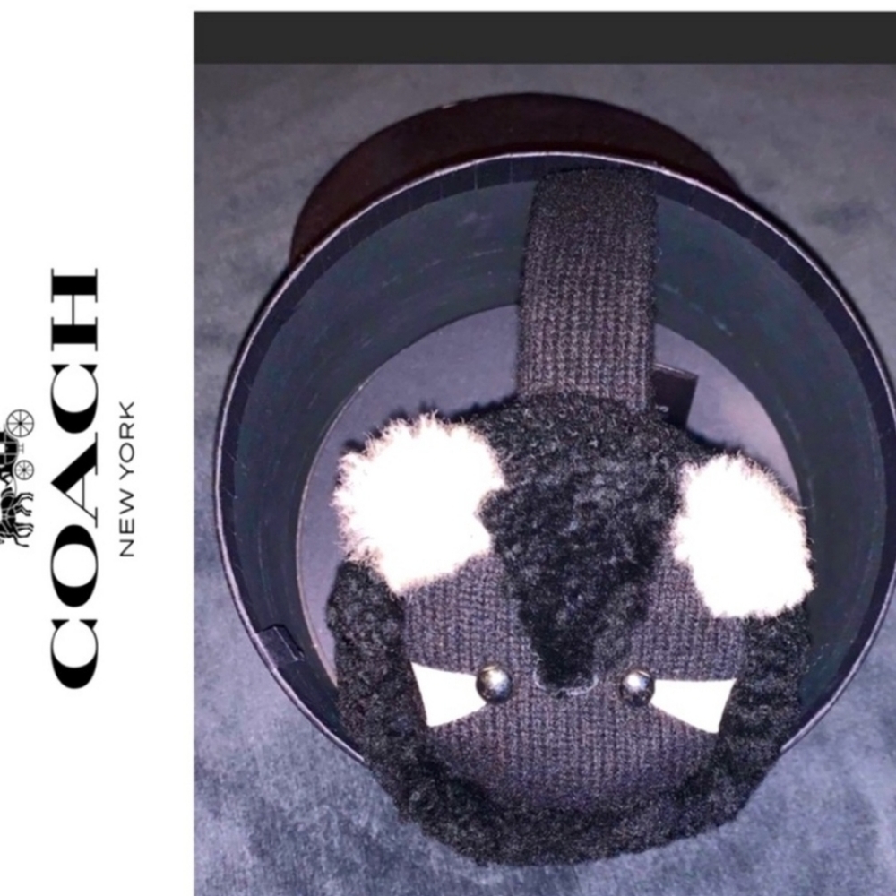NEW COACH RACCOON  MOTIF EAR MUFFS WITH GIFT BOX - F77730